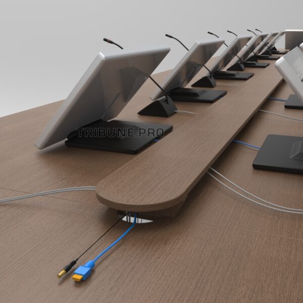 Прокладка кабелей в конференц зале